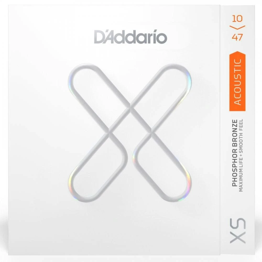 D'Addario XS Phosphor Bronze Extra Light 10-47 Acoustic Strings 1 D'Addario XS Phosphor Bronze Extra Light 10-47 Acoustic Strings