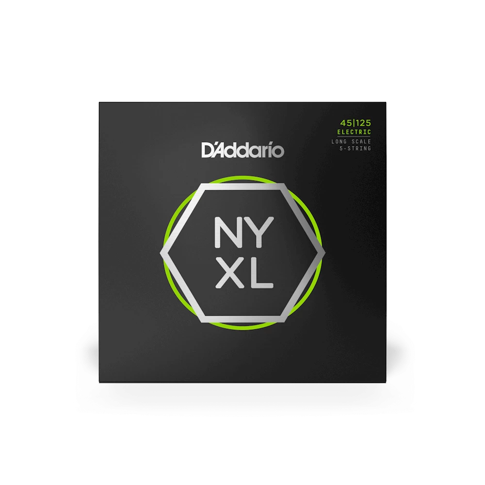 D'Addario NYXL45125 Nickel Wound Light Top Medium Bottom 5-String Bass Strings - 45-125 Long Scale 1 D'Addario NYXL45125 Nickel Wound Light Top Medium Bottom 5-String Bass Strings - 45-125 Long Scale