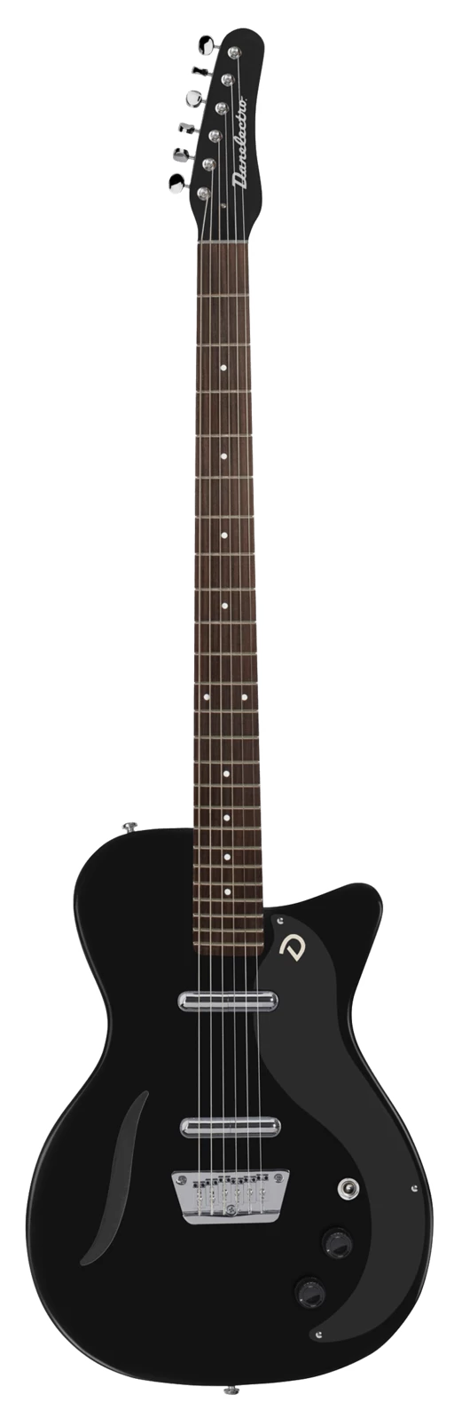 Danelectro Vintage 56 Baritone Electric Guitar - Gloss Black 2 Danelectro Vintage 56 Baritone Electric Guitar - Gloss Black - Image 2