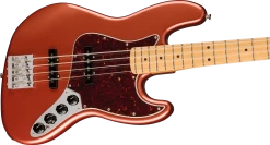Fender Player Plus Jazz Bass In Aged Candy Apple Red 10 Fender Player Plus Jazz Bass In Aged Candy Apple Red -Professional Guitar Store 456065 Fender Player Plus Jazz Bass Maple Fingerboard Aged Candy Apple Red Angle
