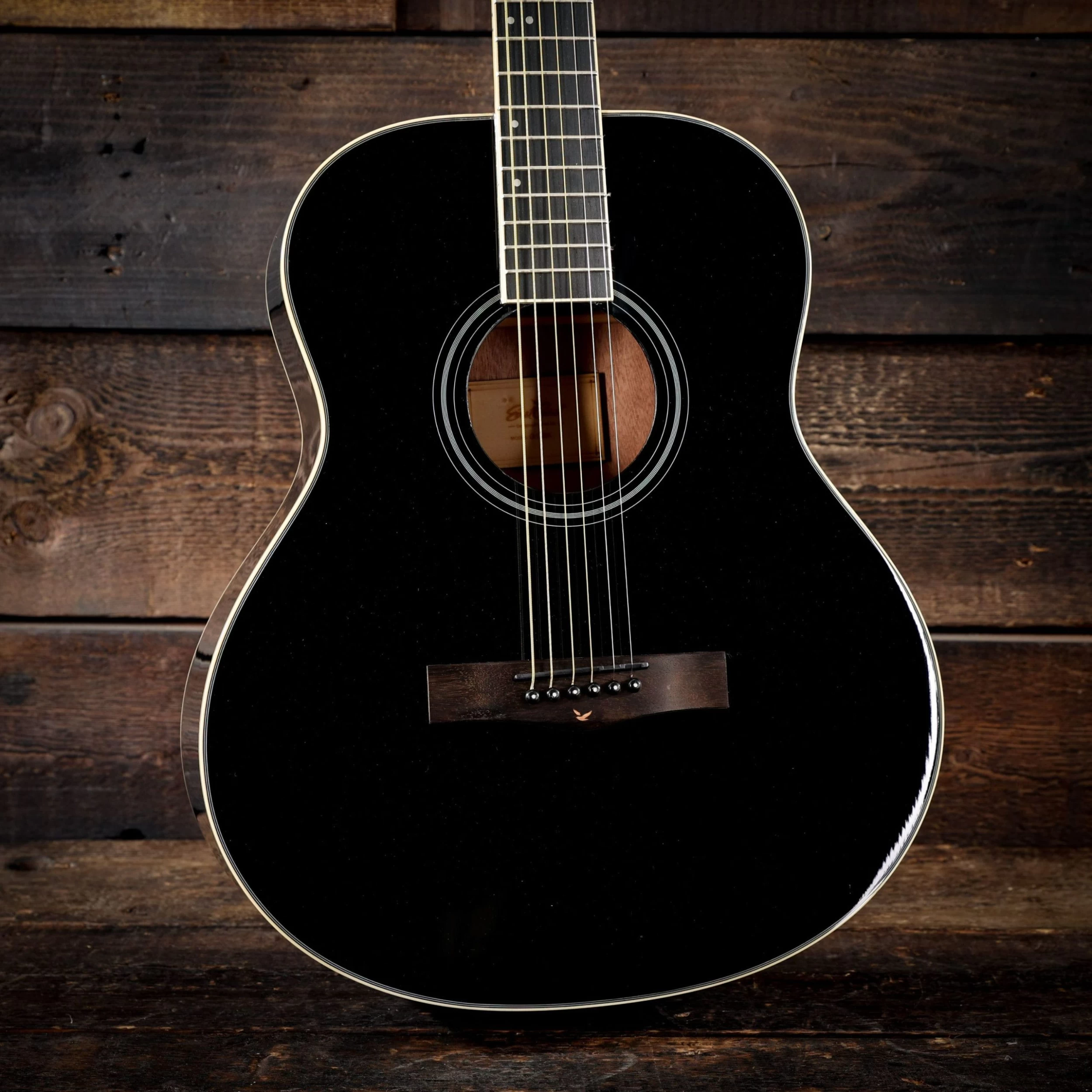 EastCoast J1 Mini-Jumbo Acoustic Guitar In Black 2 EastCoast J1 Mini-Jumbo Acoustic Guitar In Black - Image 2