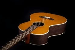 B&G Standard Build Caletta Electro Acoustic Guitar With Rosewood Back & Sides In Vintage Amber 15 B&G Standard Build Caletta Electro Acoustic Guitar With Rosewood Back & Sides In Vintage Amber -Professional Guitar Store 484557 B26G Standard Build Caletta Rosewood Back Sides Vintage Amber Low Angle