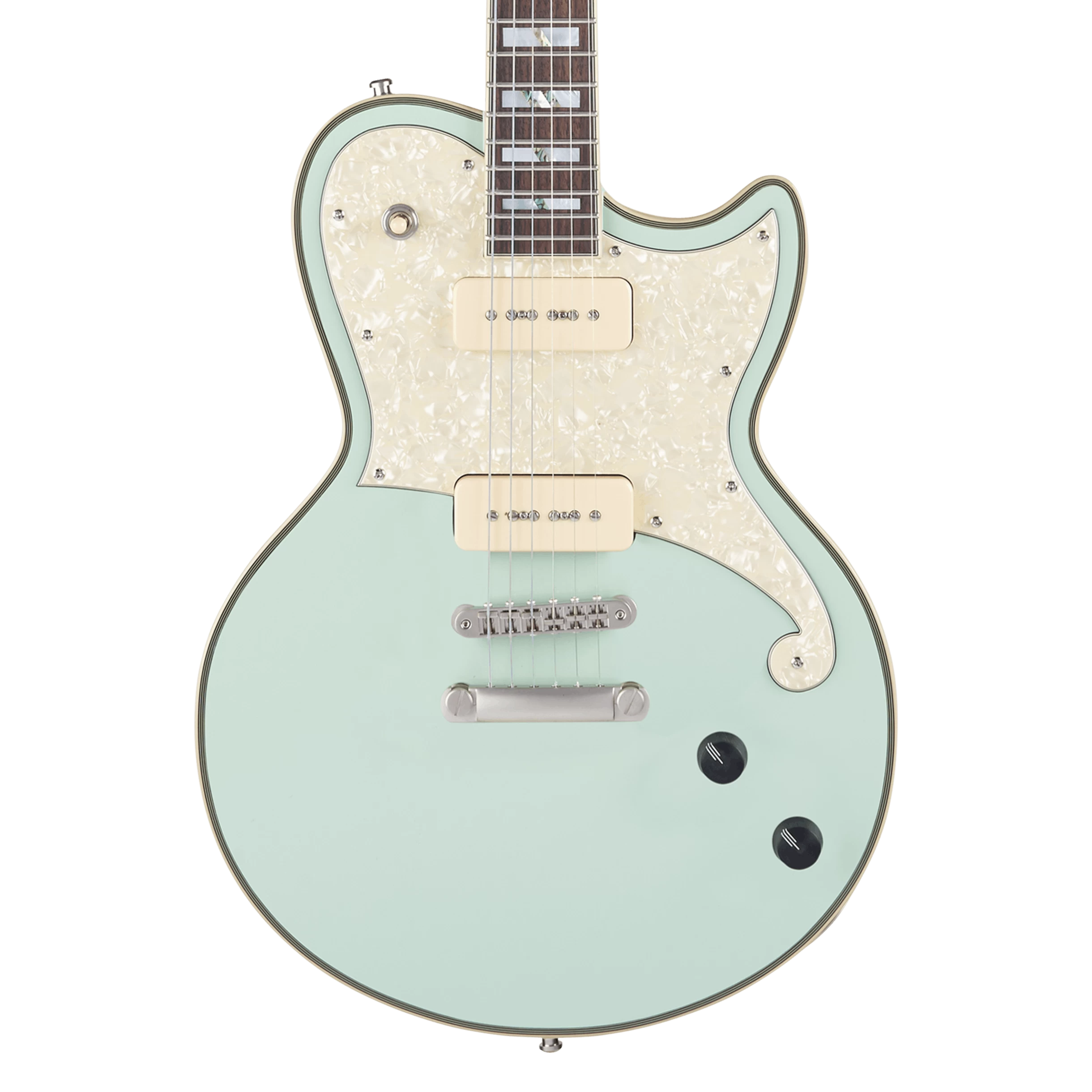 D'Angelico LE Atlantic Single Cutaway Solid Body Electric Guitar In Sage 1 D'Angelico LE Atlantic Single Cutaway Solid Body Electric Guitar In Sage