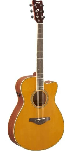 Yamaha FSC-TA TransAcoustic Cutaway Electro Acoustic Guitar In Vintage Tint 7 Yamaha FSC-TA TransAcoustic Cutaway Electro Acoustic Guitar In Vintage Tint -Professional Guitar Store 496229 Yamaha FSC TA TransAcoustic Vintage Tint Angle