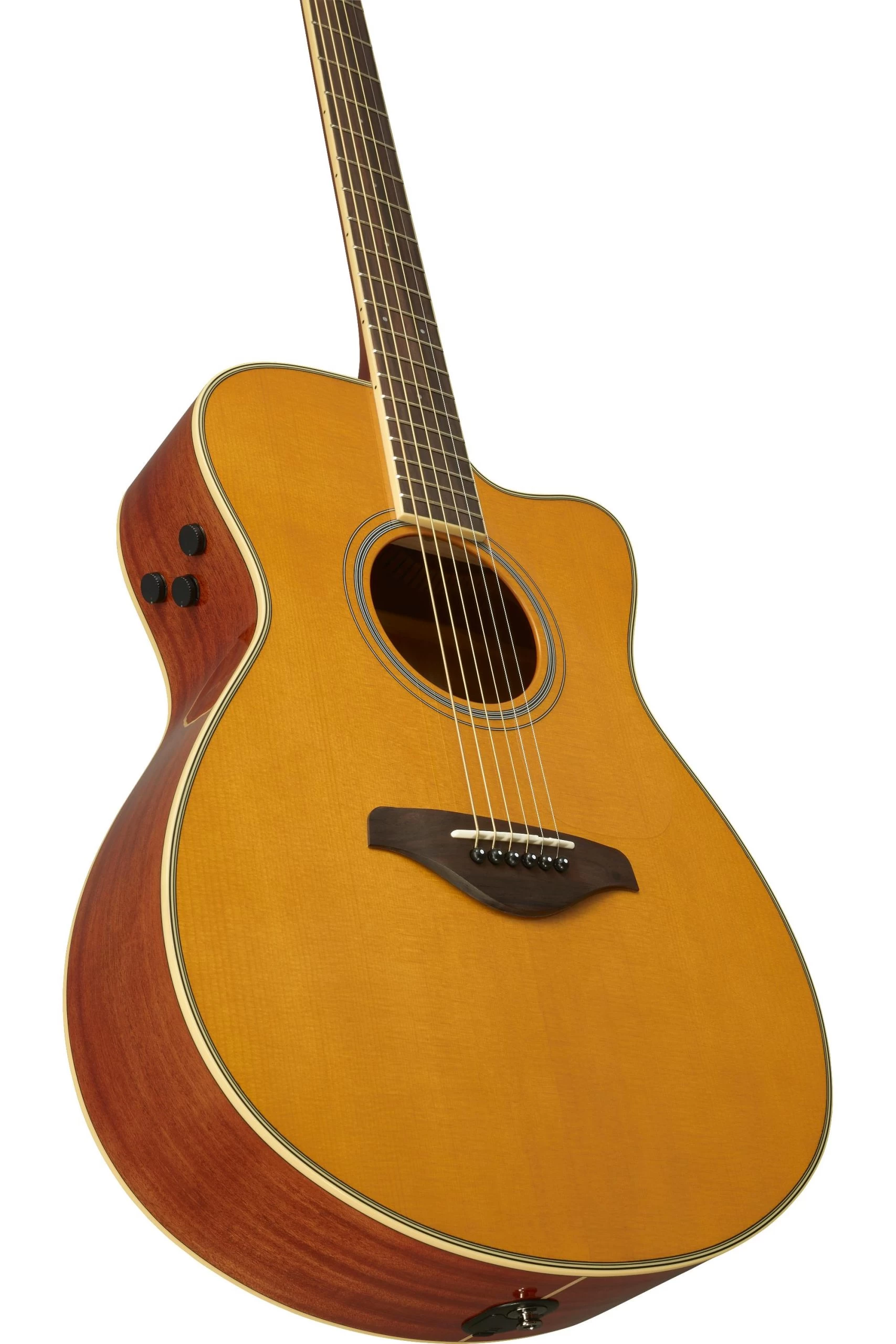 Yamaha FSC-TA TransAcoustic Cutaway Electro Acoustic Guitar In Vintage Tint 5 Yamaha FSC-TA TransAcoustic Cutaway Electro Acoustic Guitar In Vintage Tint - Image 5