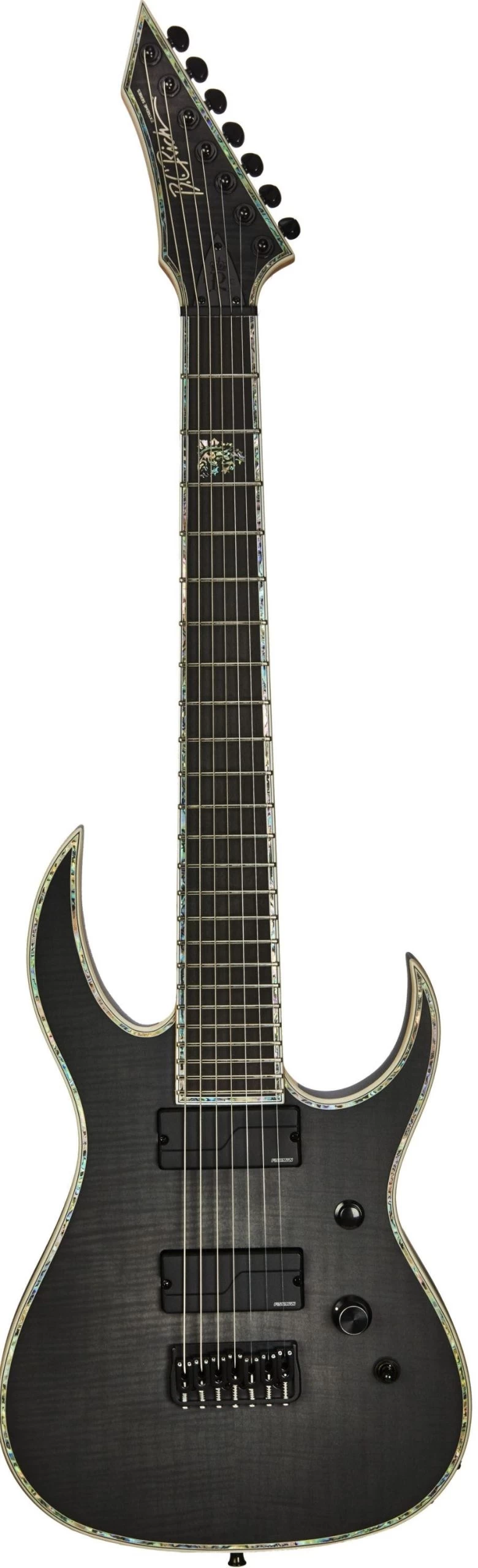 BC Rich Extreme Series Shredzilla 7 Exotic Electric Guitar In Transparent Black Satin 2 BC Rich Extreme Series Shredzilla 7 Exotic Electric Guitar In Transparent Black Satin - Image 2