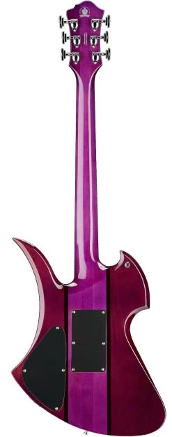 BC Rich Legacy Series Mockingbird ST Electric Guitar With Floyd Rose In Transparent Purple -Professional Guitar Store 514839 BC Rich Legacy Mockingbird ST Floyd Rose Purple Back