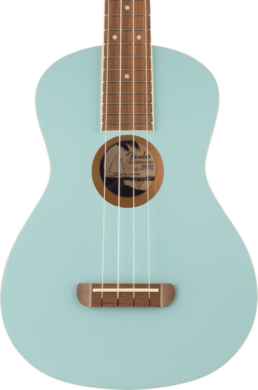 Fender Avalon Tenor Ukulele In Daphne Blue 1 Fender Avalon Tenor Ukulele In Daphne Blue