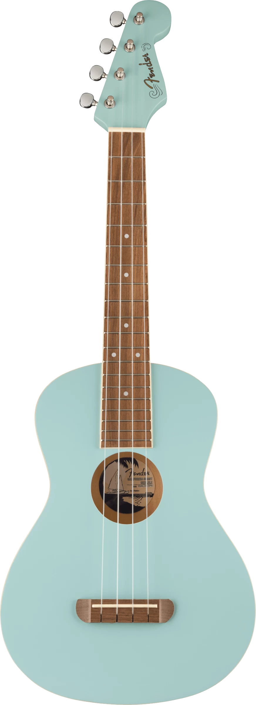 Fender Avalon Tenor Ukulele In Daphne Blue 2 Fender Avalon Tenor Ukulele In Daphne Blue - Image 2