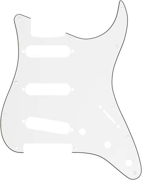 Fender 11-Hole Modern-Style Stratocaster SSS Pickguard In Parchment 1 Fender 11-Hole Modern-Style Stratocaster SSS Pickguard In Parchment