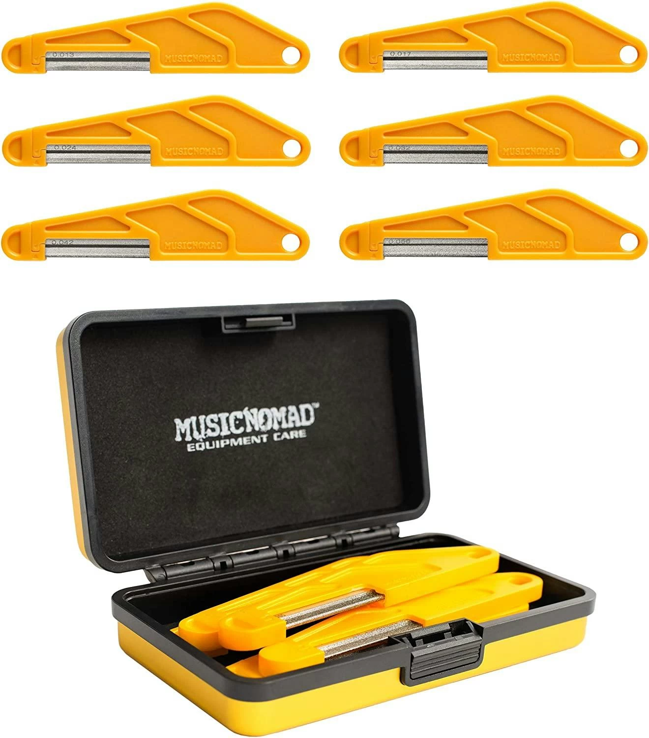 MusicNomad Acoustic Guitar Diamond Coated Nut File Set Light/Medium Strings 1 MusicNomad Acoustic Guitar Diamond Coated Nut File Set Light/Medium Strings