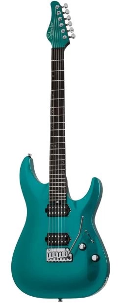 Schecter Aaron Marshall AM-6 Signature Electric Guitar In Arctic Jade -Professional Guitar Store 534784 Schecter Aaron Marshall AM 6 Angle