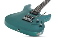Schecter Aaron Marshall AM-6 Signature Electric Guitar In Arctic Jade -Professional Guitar Store 534786 Schecter Aaron Marshall AM 6 Body Angle
