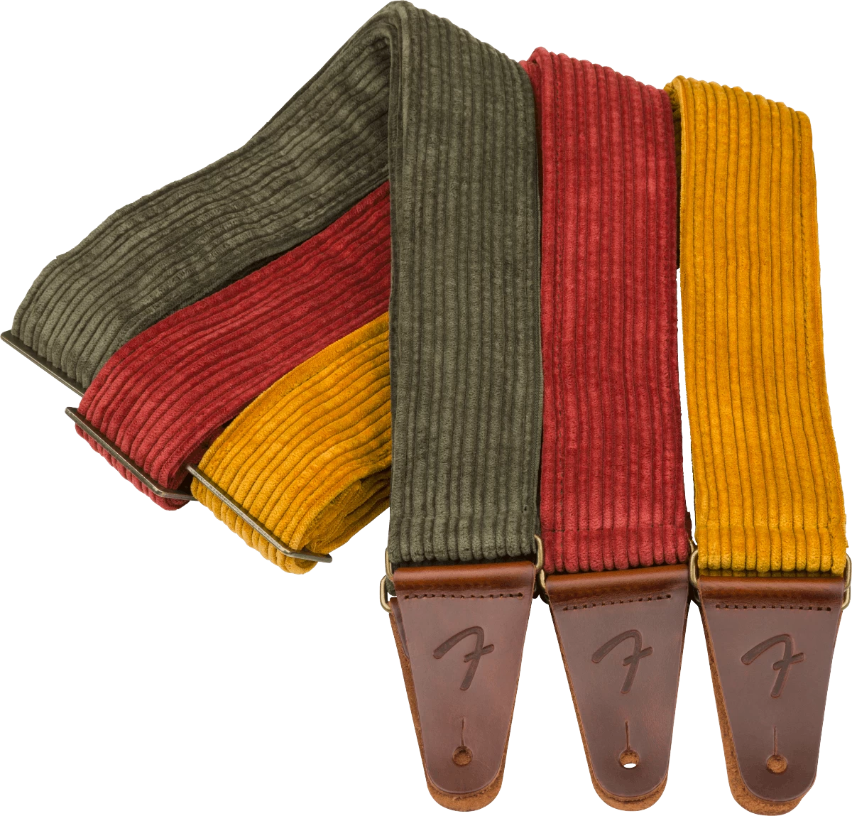 Fender Corduroy Guitar Strap In Antique Olive 3 Fender Corduroy Guitar Strap In Antique Olive - Image 3