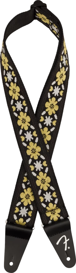 Fender Pasadena Woven Guitar Strap In Yellow Clover