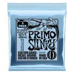 Ernie Ball Primo Slinky 9.5-44 Electric Guitar Strings - 3 Pack