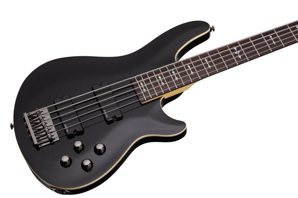 Schecter Omen-5 Bass Guitar In Gloss Black 2 Schecter Omen-5 Bass Guitar In Gloss Black - Image 2