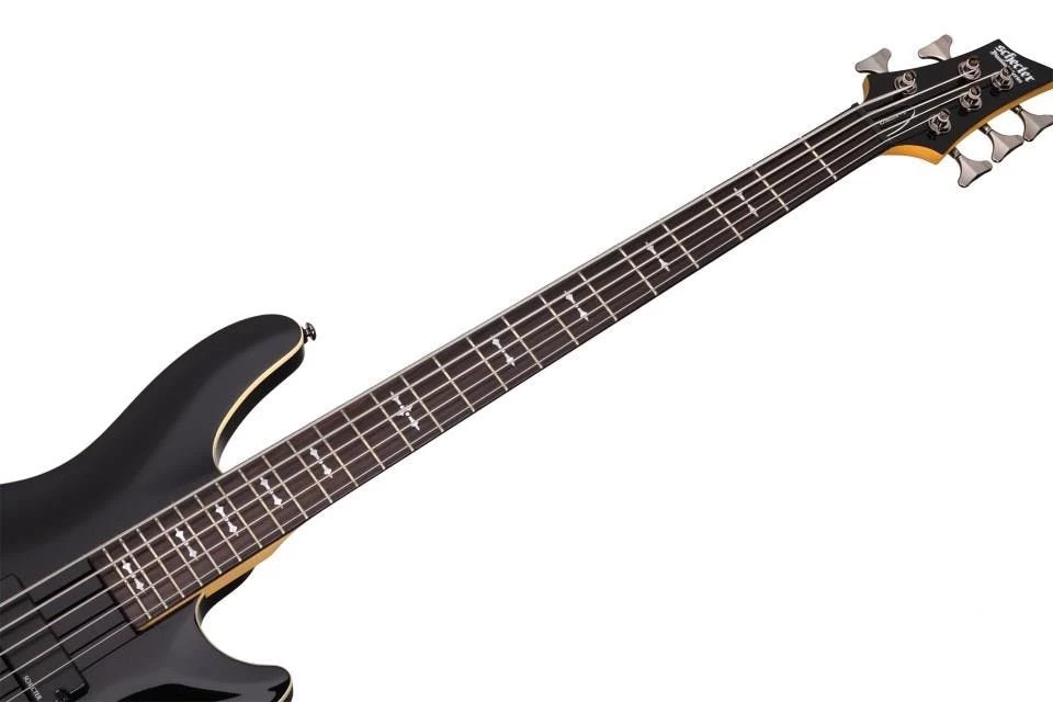 Schecter Omen-5 Bass Guitar In Gloss Black 4 Schecter Omen-5 Bass Guitar In Gloss Black - Image 4