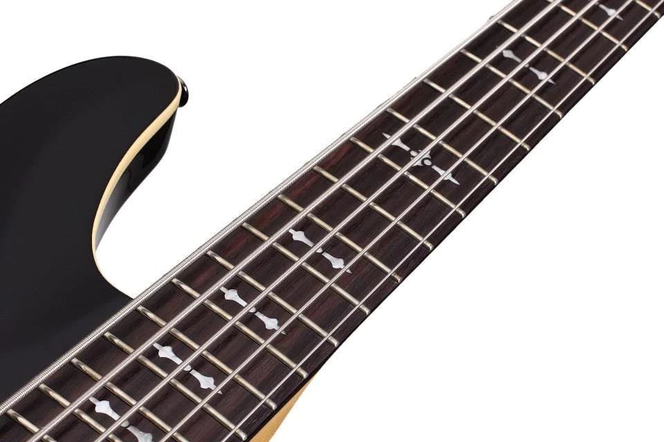 Schecter Omen-5 Bass Guitar In Gloss Black 5 Schecter Omen-5 Bass Guitar In Gloss Black - Image 5