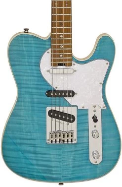 Aria 615 MK2 Nashville Electric Guitar In Turquoise Blue