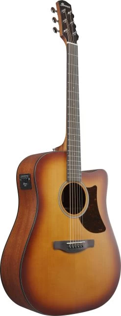 Ibanez AAD50CE-LBS Electro Acoustic Guitar In Light Brown Sunburst Low Gloss 13 Ibanez AAD50CE-LBS Electro Acoustic Guitar In Light Brown Sunburst Low Gloss -Professional Guitar Store AAD50CE LBS Ibanez AAD50CE LBS Electro Acoustic Guitar Light Brown Sunburst Angle