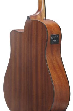 Ibanez AAD50CE-LBS Electro Acoustic Guitar In Light Brown Sunburst Low Gloss 16 Ibanez AAD50CE-LBS Electro Acoustic Guitar In Light Brown Sunburst Low Gloss -Professional Guitar Store AAD50CE LBS Ibanez AAD50CE LBS Electro Acoustic Guitar Light Brown Sunburst Body Angle Back