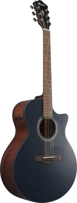 Ibanez AE275-DBF Electro Acoustic Guitar In Dark Tide Blue Flat -Professional Guitar Store AE275 DBF Ibanez AE275 DBF Electro Acoustic Guitar Dark Tide Blue Flat Angle