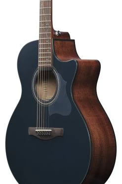 Ibanez AE275-DBF Electro Acoustic Guitar In Dark Tide Blue Flat -Professional Guitar Store AE275 DBF Ibanez AE275 DBF Electro Acoustic Guitar Dark Tide Blue Flat Body Angle