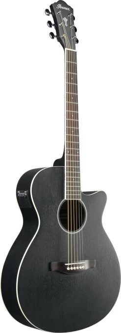 Ibanez AEG7MH-WK Electro Acoustic Guitar In Withered Black 13 Ibanez AEG7MH-WK Electro Acoustic Guitar In Withered Black -Professional Guitar Store AEG7MH WK Ibanez AEG7MH WK Electro Acoustic Guitar Withered Black Angle