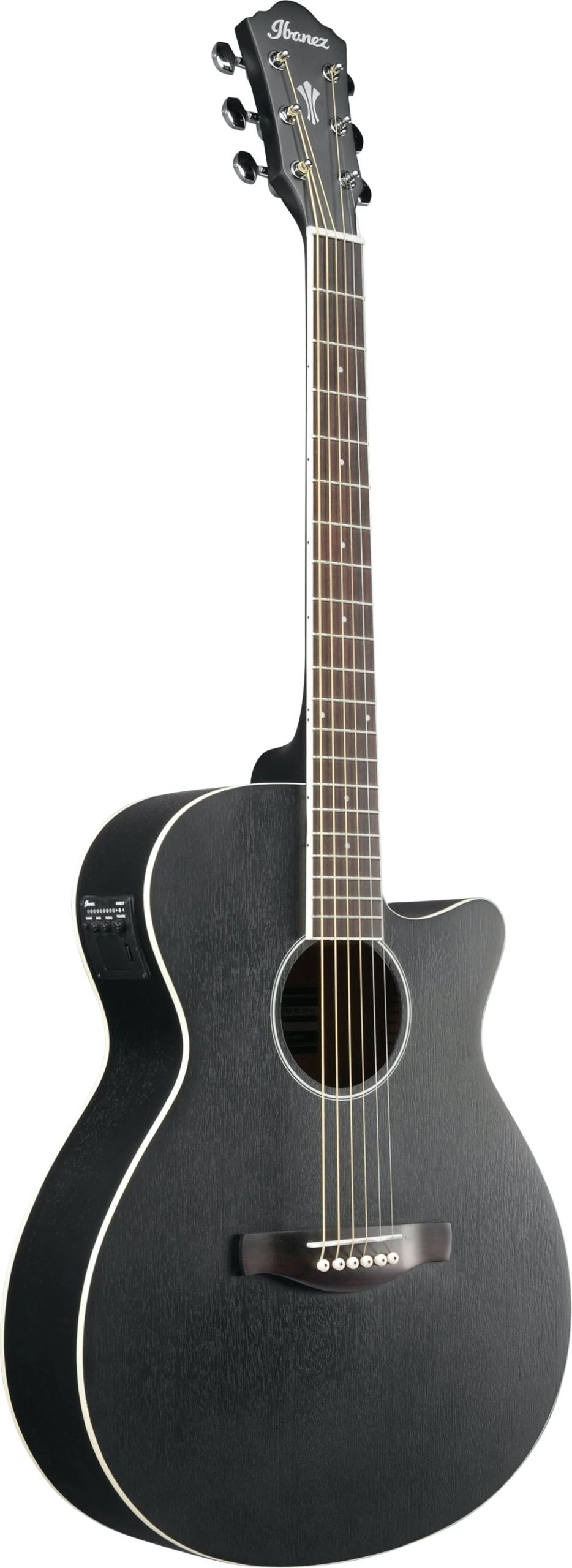 Ibanez AEG7MH-WK Electro Acoustic Guitar In Withered Black 3 Ibanez AEG7MH-WK Electro Acoustic Guitar In Withered Black - Image 3