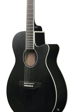 Ibanez AEG7MH-WK Electro Acoustic Guitar In Withered Black 15 Ibanez AEG7MH-WK Electro Acoustic Guitar In Withered Black -Professional Guitar Store AEG7MH WK Ibanez AEG7MH WK Electro Acoustic Guitar Withered Black Body Angle