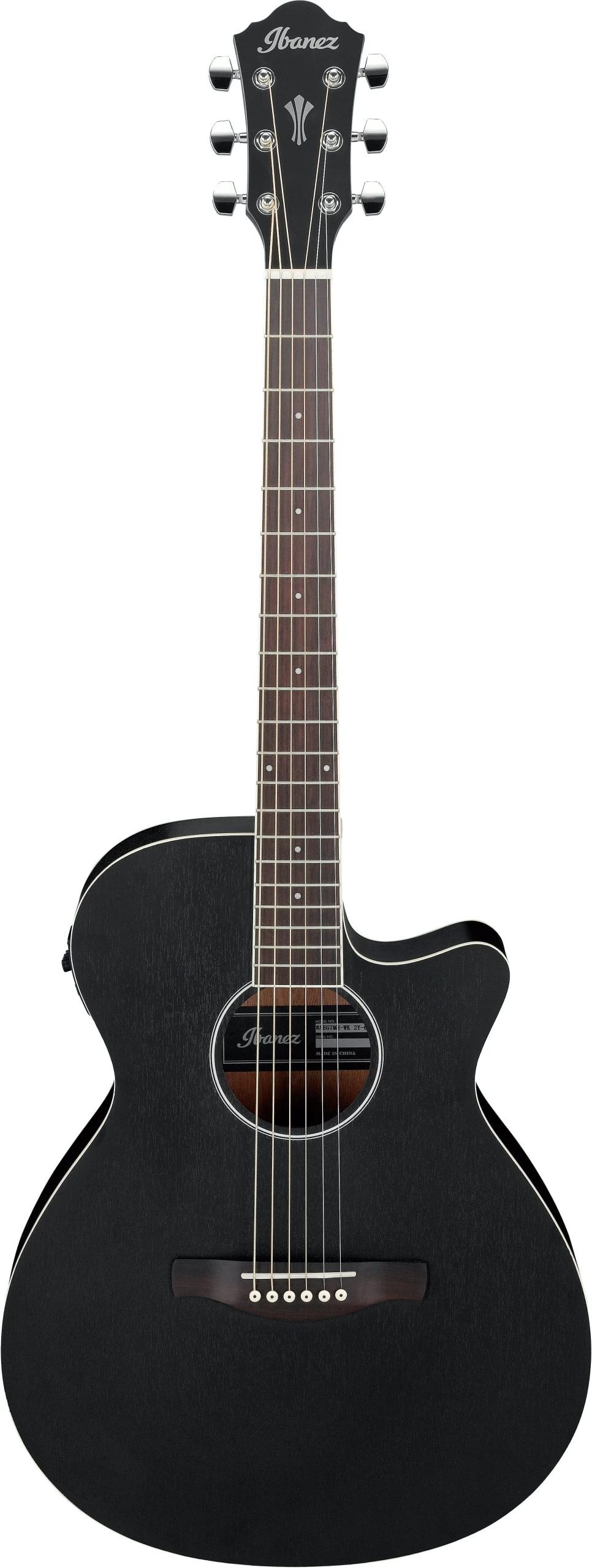 Ibanez AEG7MH-WK Electro Acoustic Guitar In Withered Black 2 Ibanez AEG7MH-WK Electro Acoustic Guitar In Withered Black - Image 2