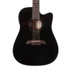 B Stock : Alvarez AD6012CEBK Artist Series Dreadnought 12-String Electro Acoustic Guitar In Gloss Black