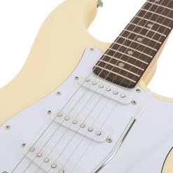 EastCoast ST1 Vintage White Electric Guitar Starter Pack With 10W Amp & Accessories -Professional Guitar Store BUN EC GS100 AWT10 10 1