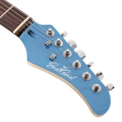 EastCoast HM1 Metallic Blue Electric Guitar Starter Pack With 10W Amp & Accessories -Professional Guitar Store BUN EC HM1 MB10 12 1