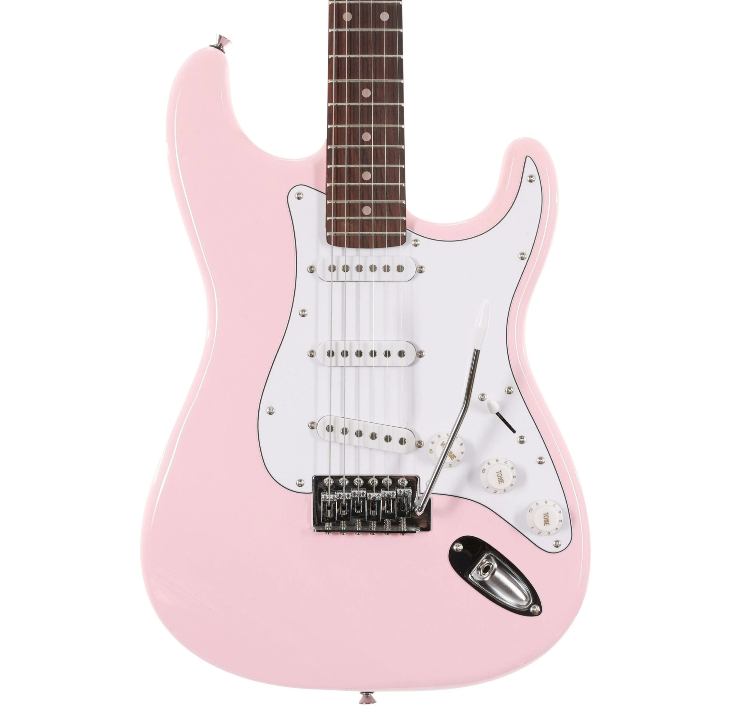EastCoast ST1 Shell Pink Electric Guitar Starter Pack With 10W Amp & Accessories 2 EastCoast ST1 Shell Pink Electric Guitar Starter Pack With 10W Amp & Accessories - Image 2