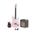 EastCoast ST1 Shell Pink Electric Guitar Starter Pack With 10W Amp & Accessories