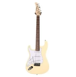 EastCoast ST1 Vintage White Left Hand Electric Guitar Starter Pack With 10W Amp & Accessories -Professional Guitar Store BUN EC ST1 VW LH10 477895 EC ST1 VW LH 2