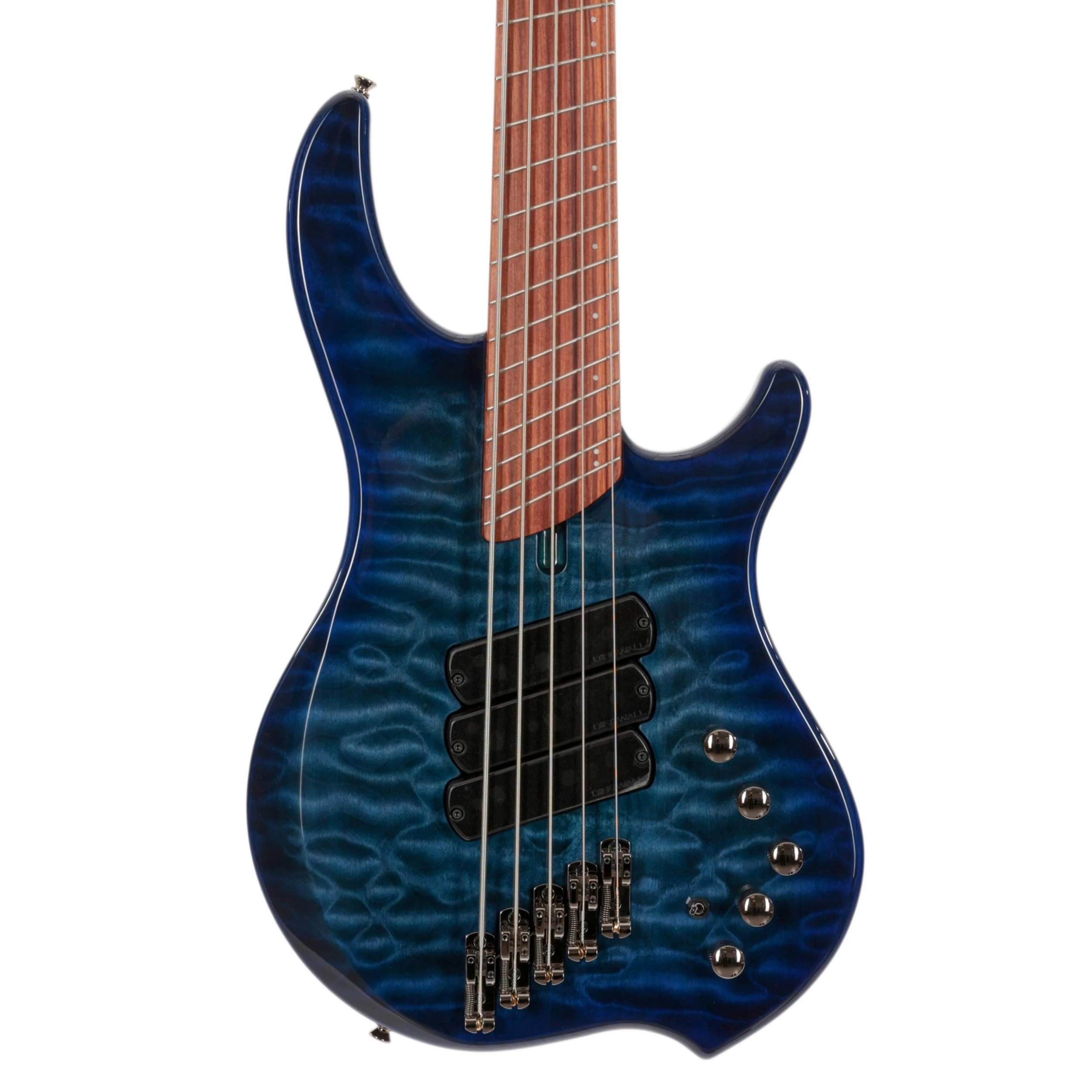 Dingwall Combustion 5-String Bass In Indigo Burst With Quilted Maple Top & Pau Ferro Fingerboard 1 Dingwall Combustion 5-String Bass In Indigo Burst With Quilted Maple Top & Pau Ferro Fingerboard