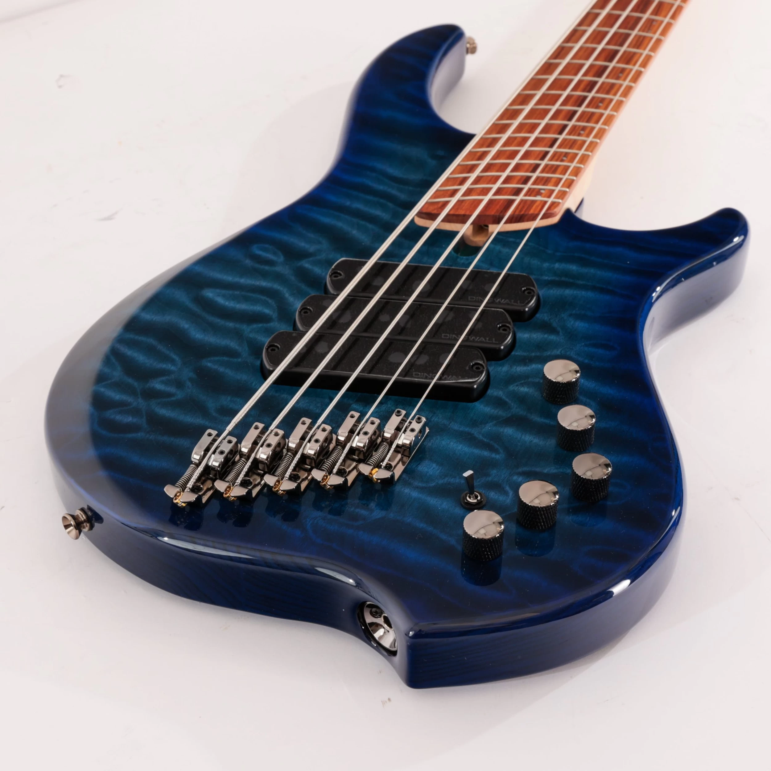 Dingwall Combustion 5-String Bass In Indigo Burst With Quilted Maple Top & Pau Ferro Fingerboard 6 Dingwall Combustion 5-String Bass In Indigo Burst With Quilted Maple Top & Pau Ferro Fingerboard - Image 6