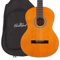 EastCoast C1S 4/4 Size Deluxe Classical Guitar With Solid Top In Natural