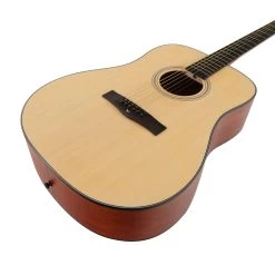 EastCoast D1 Dreadnought Acoustic Guitar In Satin Natural 11 EastCoast D1 Dreadnought Acoustic Guitar In Satin Natural -Professional Guitar Store EC D1 NTS EastCoast D1 Acoustic Guitar Angle