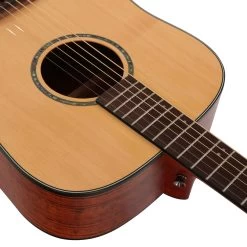 EastCoast D1S Dreadnought Acoustic Guitar With Solid Spruce Top In Natural -Professional Guitar Store EC D1S NTS EastCoast D1S Acoustic Guitar Fingerboard