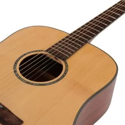 EastCoast D1S Dreadnought Acoustic Guitar With Solid Spruce Top In Natural -Professional Guitar Store EC D1S NTS EastCoast D1S Acoustic Guitar Soundhole