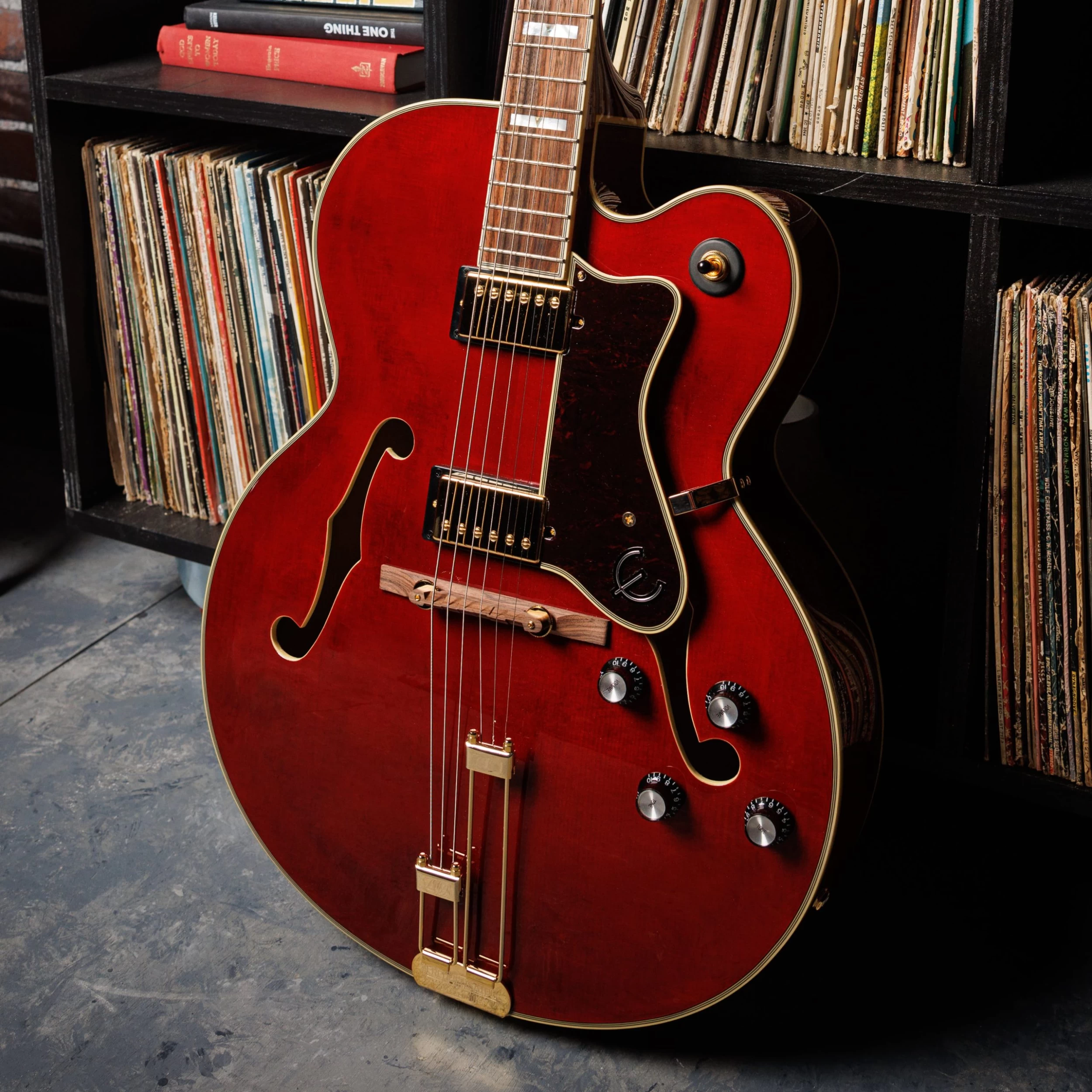 Epiphone Broadway Hollowbody Electric Guitar In Wine Red 5 Epiphone Broadway Hollowbody Electric Guitar In Wine Red - Image 5