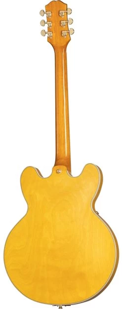 Epiphone Sheraton Semi-Hollow Left-Handed Electric Guitar In Natural -Professional Guitar Store EOSHNAGH1L Epiphone Sheraton Frequensator Natural Left Handed Back
