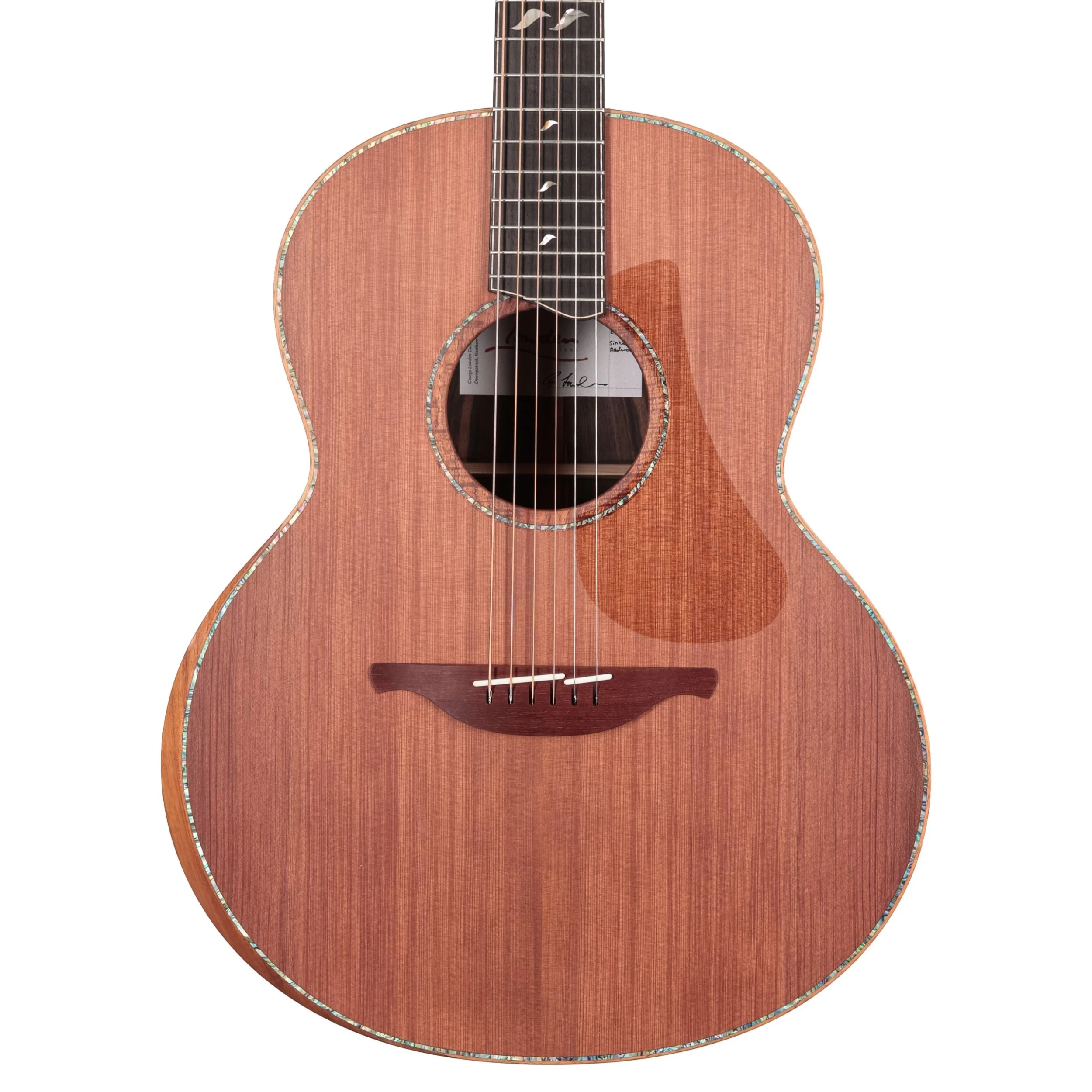 Lowden F-50 Macassar Ebony And Sinker Redwood Bevel Leaf Inlays Acoustic Guitar