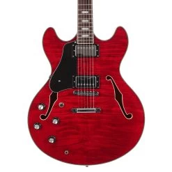 Sire Larry Carlton H7 Left Handed Semi-Hollow Electric Guitar In See Through Red