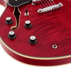 Sire Larry Carlton H7 Left Handed Semi-Hollow Electric Guitar In See Through Red -Professional Guitar Store H7LHSTR H7LHSTR 7