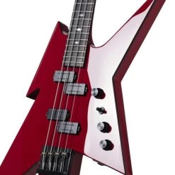 B.C. Rich Ironbird Mk1 Legacy Series Bass Guitar In Gloss Red -Professional Guitar Store IB4RD B.C. Rich Ironbird Mk1 Legacy Series Bass Guitar in Red front angle